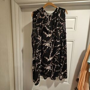 Daniel Rainn Black and Pink Sleeveless A-line Tunic